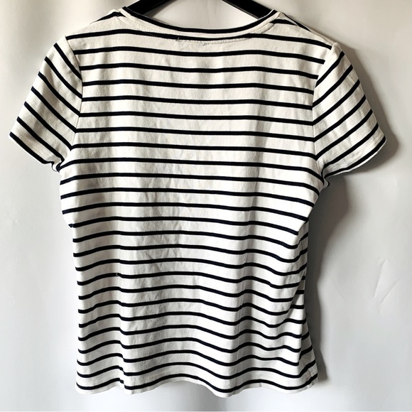 Tommy Hilfiger Women’s Striped Crew Neck Pocket Detail T-Shirt Size Large - Picture 10 of 10